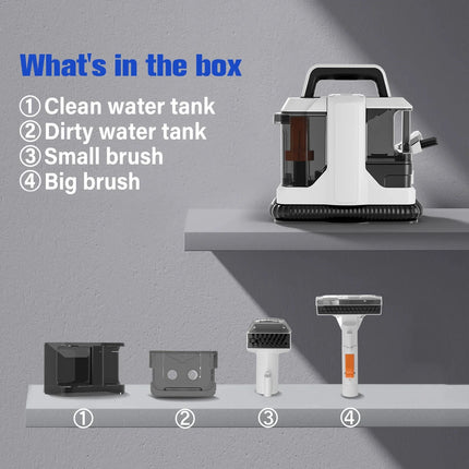 OMESER 750W Spot Cleaner Vacuum Cleaner Handheld Carpet Cleaner 15KPa 750W Spray Suction Integrated Machine Clean Machine