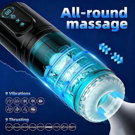 High Speed Automatic Thrusting Rotating Piston Stroker Masturbator Telescopic Vagina Blowjob Masturbation Sex Toys for Men 18