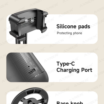 P05 AI Follow Gimbal 360 Rotation Face Tracking Stabilizer Filming Portable Desktop Cellphone Holder for Live/Photo