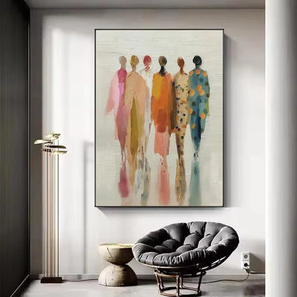 Abstract Fashion African Elegant Woman Silhouette Afrocentric Poster Canvas Painting Wall Art Pictures Home Decor Gift