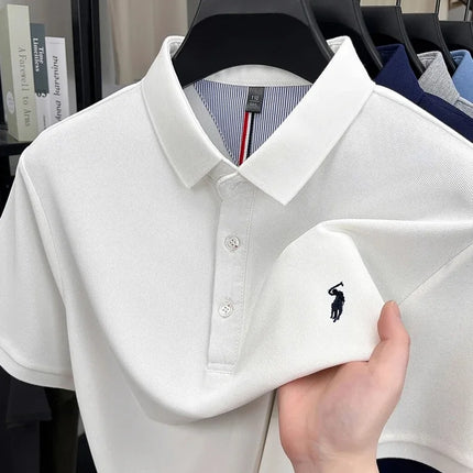 Luxury brand short sleeve polo shirt, exquisite pony embroidery, summer new breathable T-shirt, new fashion Paul men's wear