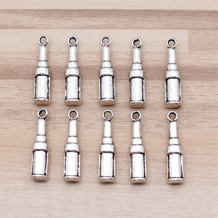 IFOCUS 10pcs/Lot Lipstick Charms For DIY Jewelry Making Zinc Alloy 24x5x5mm/0.94x0.2x0.2inch