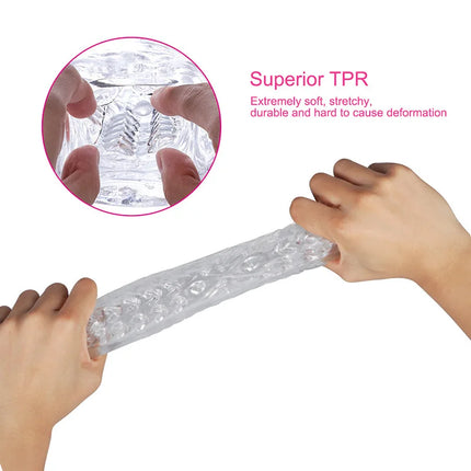 Male Masturbator Masturbation Soft Stick Sex Toys for Men Blowjob Deep Throat Realistic Artificial Vagina Sexy Pocket Pussy