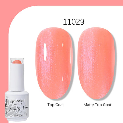 Arte Clavo Solid Color Gel Nail Polish 15ml Soak Off UV LED Gel Semi-Permanent Glitter Polish For Manicure Nail Art Salon Gel