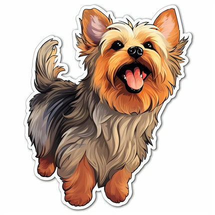 1pc Cute Yorkshire Terrier Sticker, Water-proof Home Wall Decal, Used for Wall, Bathroom, Cabinet, Door,Toilet, Car, Laptop