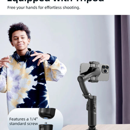 M02 New 3-Axis Handheld Gimbal Stabilizer for Smartphone with Wireless Remote for iPhone Android Phone Face Tracking Tiktok Vlog