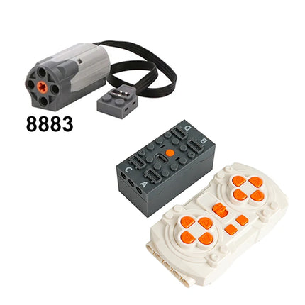 MOC Blue-tooth APP Remote Control Set - Rechargeable Battery Box Motor Set Speed Controller for PF Building Block Modifications
