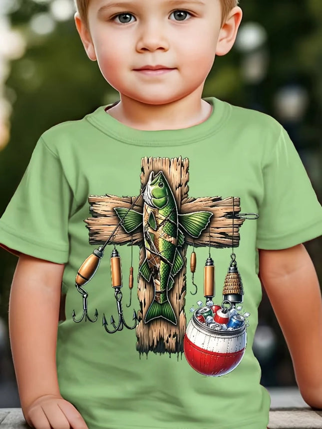 Jesus Loves Me Print Kids T-Shirt Colorful Letter Print Casual Boys Girls Short Sleeve Round Neck T-shirt Funny Tops for Children