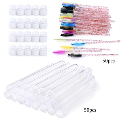 Reusable Eyelash Mascara Wand Tube Empty Eye Lashes Brushes Bottle Hand-made Eyebrow Brush Applicator Dust-proof Makeup Tools