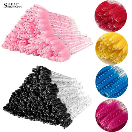 5/50/100 Pcs Eyelashes Extension Brushes Eyebrow Brush False Lashes Tools Mascara Wands Applicator Spoolers Lashes Makeup Tool