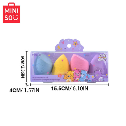 MINISO Love Bear Series Makeup Powder Puff Set, Wet and Dry Dual Use Makeup Egg, Durable and Easy to Apply