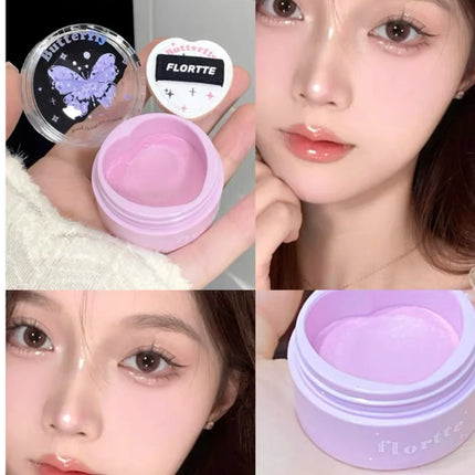 Flortte Air Powder Blush Cream Highlight Natural Nude Repair Brightening Face Thin Glitter Pure Desire Makeup With Puff