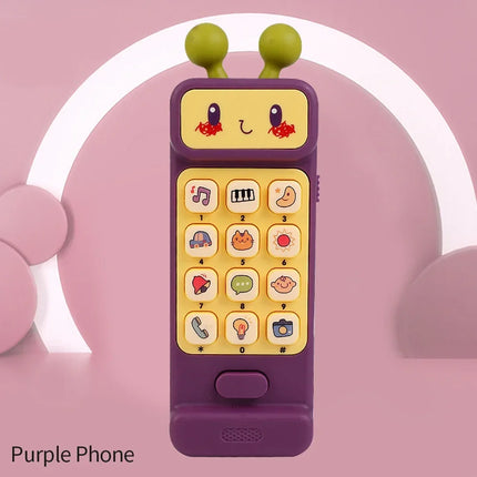 Nori Baby Cartoon Simulation Mobile Phone Toy with Teether Infant Early Educational Music Toy
