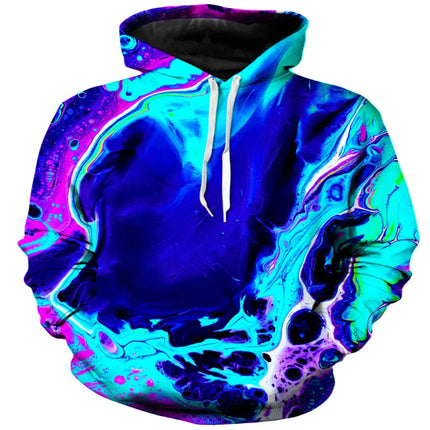 Colorful 3d Graphic Hooded Sweatshirts Casual Hoodies Male Printing Pullovers Long Sleeve Sportwear Autumn New Fashion Tops