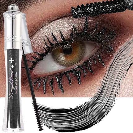 Black Sparkling Mascara Colorful Diamond Waterproof Smudge-Proof Curl Thick Eyelash Extension Glitter Mascara Big Eyes Makeup