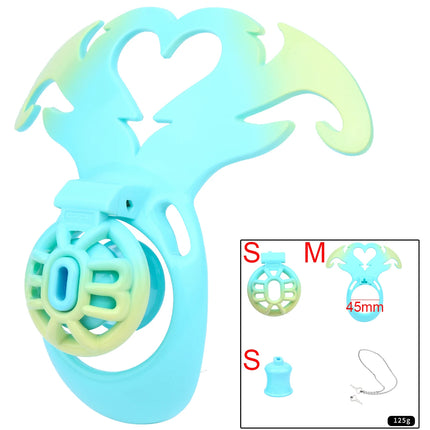 LICKER Wearable Angel's Heart Negative Chastity Locks Loyalty Belt Penis Cage Sex Toys Erotic Urethral Chastity Device For Men