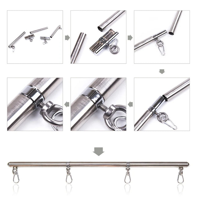 BDSM Bondage Kit Spreader Bar Handcuffs Ankle Cuffs SM Sex Adult products Dog Collar Fetish Restraints Set Sex Toys for Couples