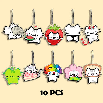 Funny Cat Character Keychain Student Gift Bag Women's Bag Cute Things Gift For Best Friends Wholesale Gifts Kitty