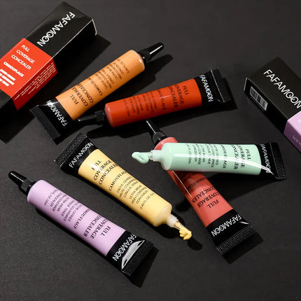 Full Coverage Waterproof Liquid Concealer LongLasting Oil Control Green Purple Orange Contour Matte Nude Facial Concealer Makeup