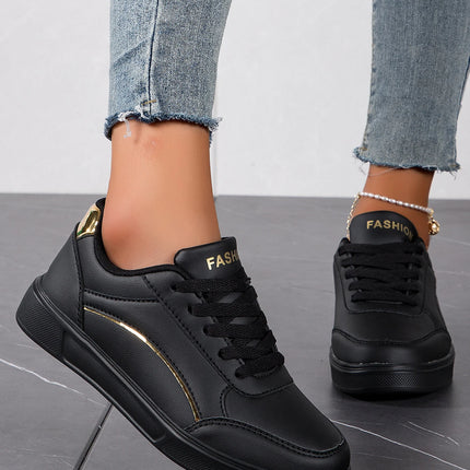 Baasploa Women Casual Sneakers Leather Platform Sneakers for Women Classics Comfort Skateboarding Shoes Non-Slip