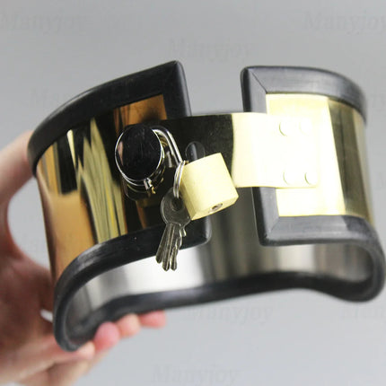 Luxury Stainless Steel Necklet Collar Metal Collar Restraint Posture Neck Ring Bondage Bdsm Product Sex Toys for Male Female
