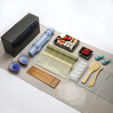 Sushi Maker Set Machine Sushi Mold Bazooka Roller Kit Vegetable Meat Rolling bamboo mat DIY Rice and Vegetable Roll Sushi Mold S