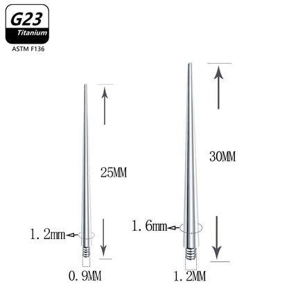 1/10PCS G23 Titanium Puncture Needle Guide Belly Lip Ear Eyebrow Tools Insertion Pin Taper Piercing Stretching Tool Accessory
