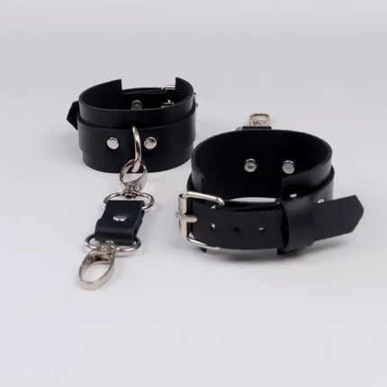 Adult Anal Plug Hook Bondage Kits with Adjustable Handcuffs Collar Neck Restraint Costumes for Couple BDSM Cosplay Game Sex Toys