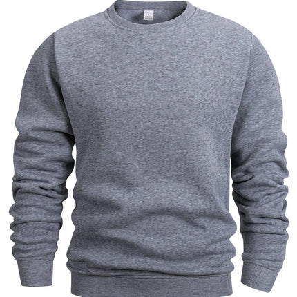 Men's Crew Neck Sweatshirts Solid Color Sweatwear Spring Outdoor Casual Daily Long Sleeve Pullover Hoodie Man Sportswear