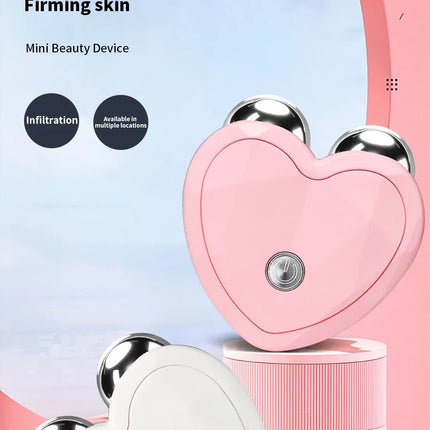NEW Micro Current Beauty Device Mini Portable Face Lifting Roller Slimming Massager EMS Delicate Contour Firming Facial Care