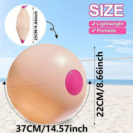 Novelty Beach Balls Funny Beachball Inflatable Swimming Pool Toys for Games Adults Kids Party Blow Up Luau Decorations Favors