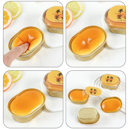 1/2pcs Squishy Cheese Bread Squeeze Toy Stress Relief Slow Rising Sensory Fidget Toys for Anxiety ADHD Autism for Kids Adults