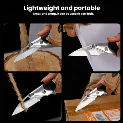 Black Walnut Handle Fruit Knife With High Hardness And Sharp Edge Made Of 7CR17 Stainless Steel Compact Folding Small Knife