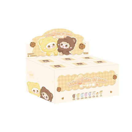 Yooki V4 Take A Bite Of Bear Series Vinyl Doll Plush Blind Box Bag Pendant Decor Keychain Desk Ornament Figure Mystery Box Gift