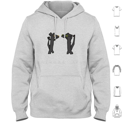 Toothless Dancing Meme Hoodie Cotton Long Sleeve Dragon Toothless Dancing Meme Cute Funny Toothless Dancing Viral Cartoon