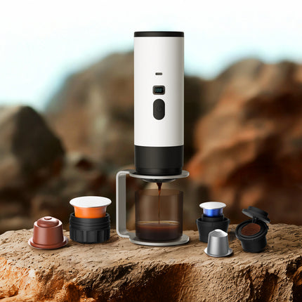 Portable Electric Coffee Maker 3-in-1 Capsule Coffee Grinder Travel Coffee Maker  for Car and Home Camping Campany