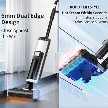 2026 High End Cordless Wet Dry Handheld Steam Vacuum Cleaner RL9Max 14000Pa Strong Suction Brushless Low Noise Work Time 40mins