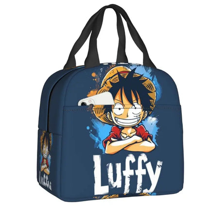 Custom One P-Pieces Insulated Lunch Bags for Women Skull Manga Portable Thermal Cooler Food Lunch Box Outdoor Camping Travel