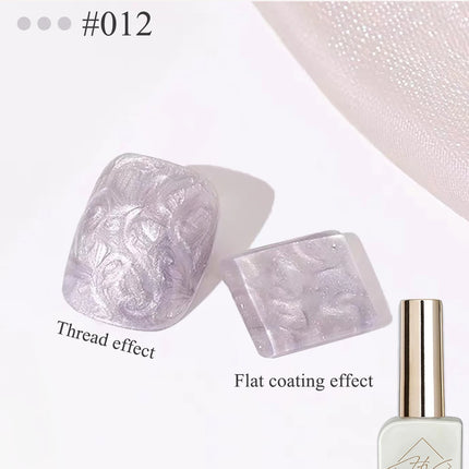 ZH 12ML 8-Color Pearl Shell Thread Nail Gel Polish Long Lasting White Pink Purple Salon Gel Nail Art DIY Solid Gel Polish