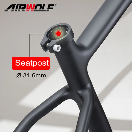 2023 AIRWOLF Carbon Frame MTB 29 Mountain Bike Hardtail Frames 148*12mm Thru Axle BOOST 29er*2.45 Inch MTB Bicycle Frame