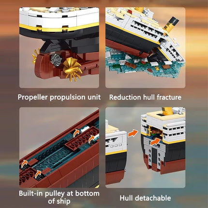 Creative Ideas Titanic Model Creative Luxury Cruise Ship Set Series DIY Boat City Building Blocks Bricks Children Toys Gifts