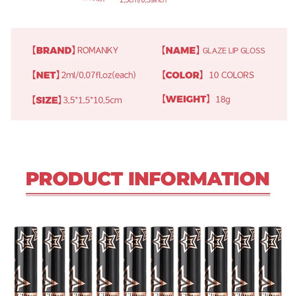1Pc Lip Gloss Pearlescent particles shimmer Suitable for party, stage, Valentine's Day gift, daily wear