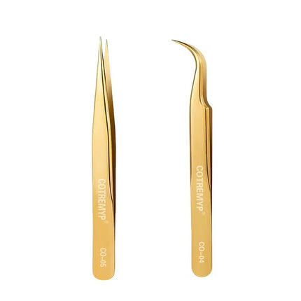 Precision Tweezers For Lashes  DIY Eyelash Extension Applicator Tools Stainless Steel Hair Removal tweezer professional makeup