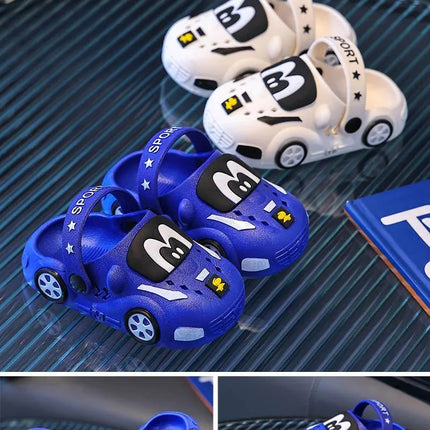 Kids Sandals Hole Children's Shoes Slippers Soft Anti-Skid Cartoon DIY Design Hole Baby Shoes Sandy Beach For Boys Girls