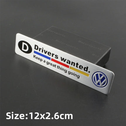 Volkswagen Series Aluminum Badge Car Body Stickers Decals For VW GTI Polo Golf Passat Tiguan Arteon Touareg Taigo Caddy Jetta CC
