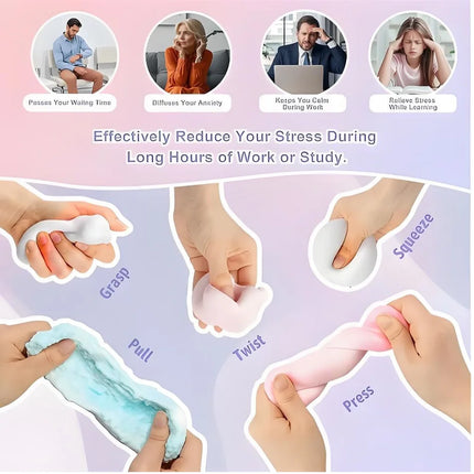 Shapeable Squishy Stress Relief Ball Fidget Toy Decompression Sensory Toys Squishy Stress Funny Creative Office Home Gift