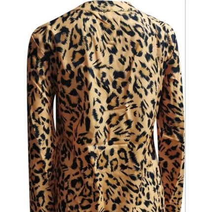 Plus Size New Women's Leopard Print Blouse Stylish Casual Shirt Single-Breasted Women's Tops