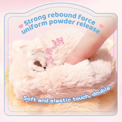 Cute Soft Plush Powder Puff Comfortable Skin-friendly Flocking Material Thick Large Powder Puff for Loose Powder Setting Makeup