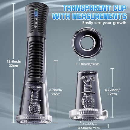 3IN1 Male Masturbators Penis Pump Enlarger Sex Machine Stroker Vacuum Pump 6 Training Mod Penis Rings Sex Toys For Men
