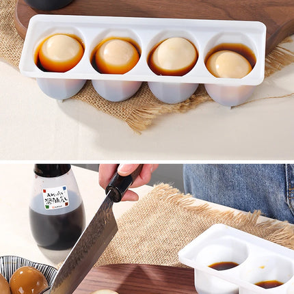 Egg Saving Box Practical Multifunctional Egg Organizer for Halogen and White Marinated Eggs